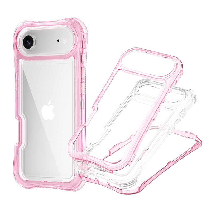 新款适用苹果17pro max三合一手机壳透明iphone17 Air气囊TPU+PC|undefined