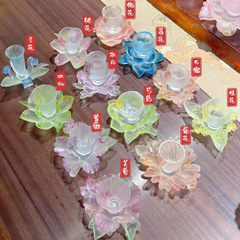 Dongmei 十二花神コースターギフトボックス古代ガラスティーセットティーカップ絶妙なデスクトップ装飾品ティールームギフト