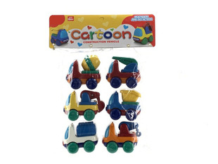 Children's cartoon pull back engineering vehicle toy boys and girls mini cartoon car toy engineering vehicle suit
