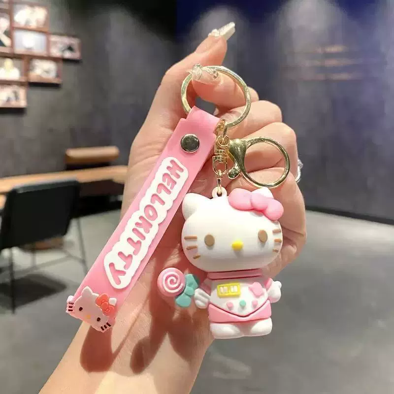 Кулон на брелке (Sanrio) Набор милых силиконовых подвесок — мягкие резиновые талисманчики, подарок на день рождения, различные персонажи