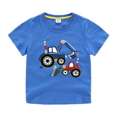 男童新款印花短袖上衣純棉圓領半袖T恤代發寶寶夏天衣服童裝1