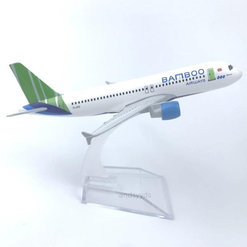 Modelo de avión de simulación de la serie A320 de la aviación extranjera con aleación de tren de aterrizaje