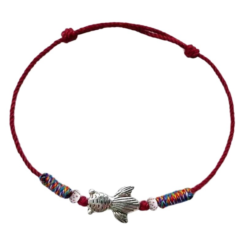Little Red Riding Book with Good Luck Koi Landing Woven Hand Rope Students Advanced Sense New Chinese Couple Best Friend Gift