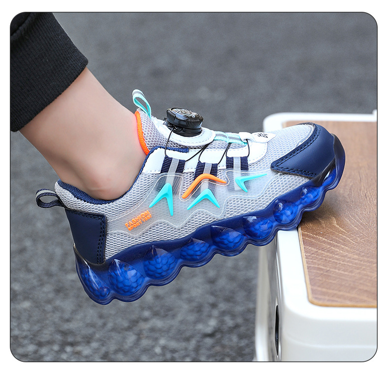 Baskets de sport respirantes pour garçon avec fermeture rotative_voghion.com