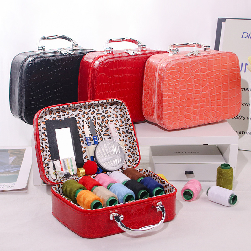 Needle and thread suit for marriage wedding escort suit multi-functional large portable sewing kit household high-grade sewing box