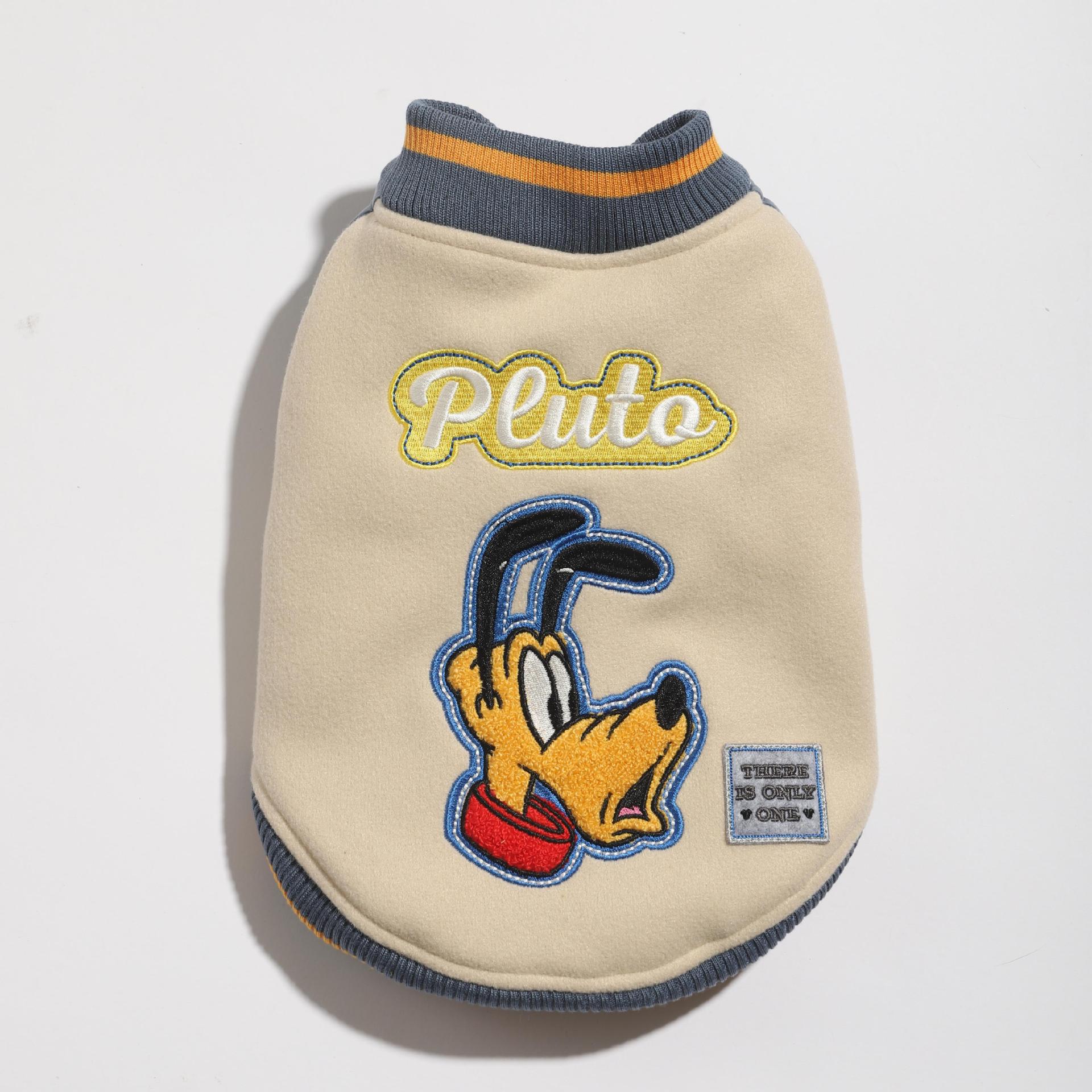 Disney Goofy Mickey Donald Duck ropa para perros invierno cálido Teddy Fighting Bruto traje de béisbol para mascotas