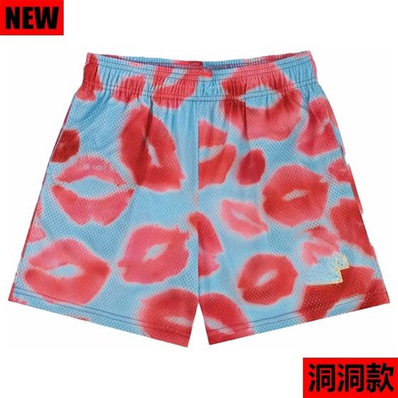 EE American Quarterpants Printed Casual Mesh Breathable Running Training Fitness Sports Beach Pants Cross-border Exclusive