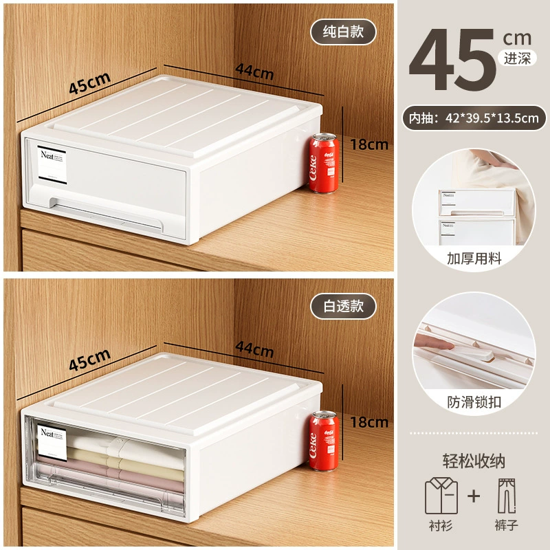 Japanese-Style Storage Box Set, Stackable Drawer System, Multiple Sizes (5–53L), Privacy or Transparent