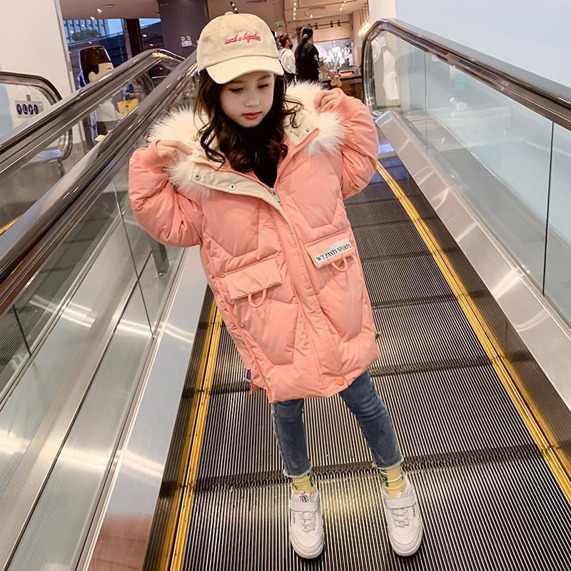 女童棉服冬装2024新款韩版中大儿童装女孩洋气棉衣中长款棉袄棉衣