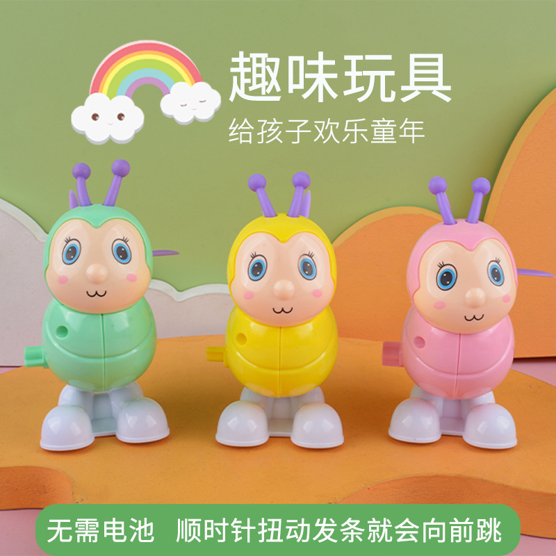 Cadena de juguete de salto de primavera abeja saltando nostálgico pequeño juguete de dibujos animados para niños pequeño puesto de animales al por mayor