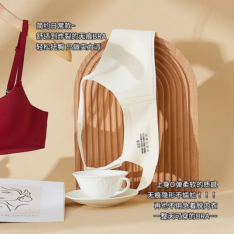 Dailuofei ソフトでぴったりフィット、スリムでスリムな夏用シームレス女性用ブラジャー、小胸と中胸の女の子向けの薄い滑らかな下着|undefined