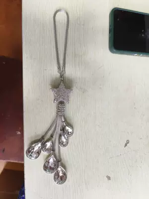pendant car Crystal Diamond Ball — Car hanging - five-pointed-star-six-drops