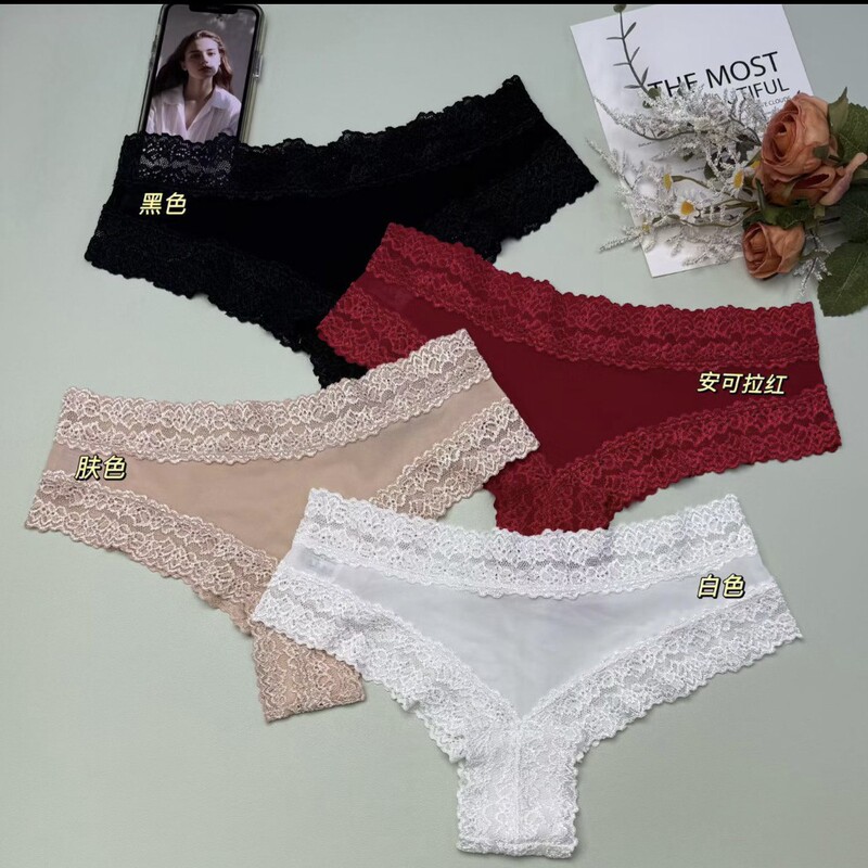 New European and American Style Women's Lace Underwear Bikini Women's Comfortable Cotton Bottom Crotch Briefs Factory Wholesale New European and American Style Women's Lace Underwear Bikini Women's Comfortable Cotton Bottom Crotch Briefs Factory Wholesale