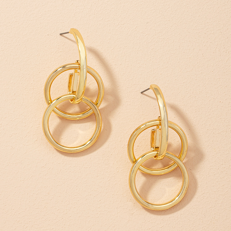 New Fashion Exaggerated Geometric Circle Earrings display picture 3
