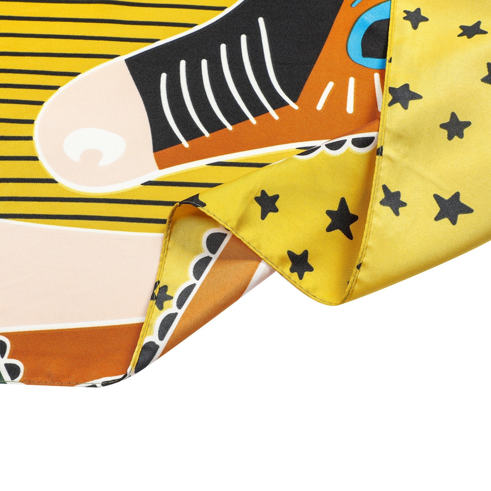 Printing Design Elegant, Business, Basic Style Women's Elegant Business Basic Horse Satin Printing Silk Scarf
