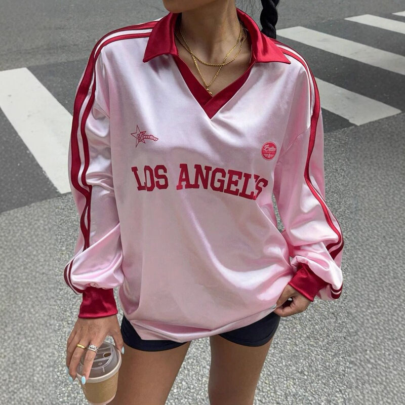 Digital Printed Jersey Loose Short-Sleeved Long-Sleeved T-Shirt Women's American Sports Casual Pullover V Neck Top for Men and Women Tk Digital Printed Jersey Loose Short-Sleeved Long-Sleeved T-Shirt Women's American Sports Casual Pullover V Neck Top for Men and Women Tk
