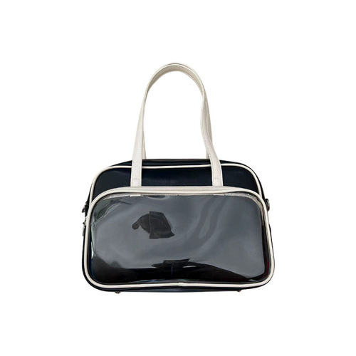 Square Fashion Tote Bag Women's 2024 New Soft Leather Large Capacity Shoulder Messenger Bag College Student Class Handbag