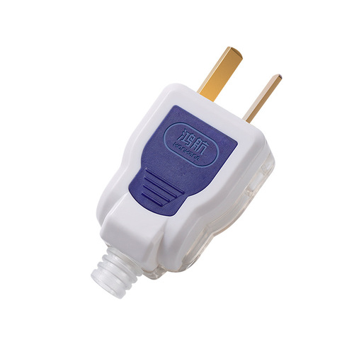 Wholesale flame-retardant PC 10A fixed rotating two-prong male plug only engineering high-power 16A three-pole transparent power plug