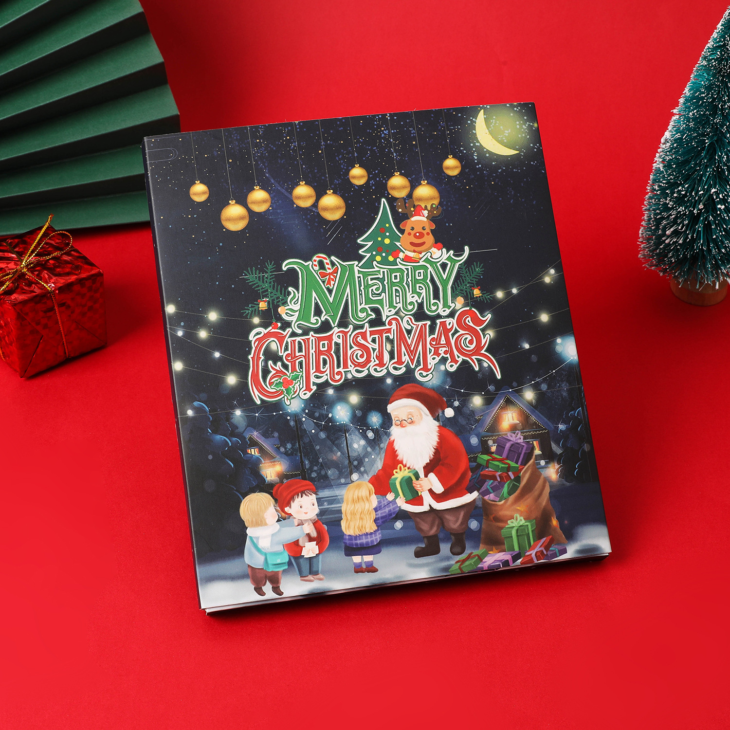 Christmas countdown calendar gift box set DIY beaded bracelet fantasy starry sky bracelet gift_voghion.com