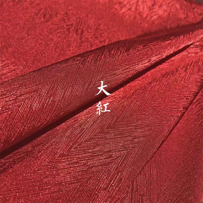 热卖人字纹布料纯色古风汉服面料提花暗纹马面裙汉服旗袍舞蹈|undefined