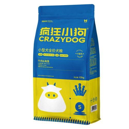 Crazy Puppy Little Blue Pack Beef Seaweed Dog Food 10kg Teddy Bichon Golden Retriever Medium and Large Dog Puppies and Adult Dogs