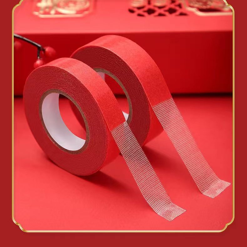 Cintas adhesivas 2026 Año del Caballo Festival de Primavera de alta viscosidad sin marca tela cinta adhesiva de doble cara Fu caracter Couple Festival de Primavera especial fábrica mayorista de boda