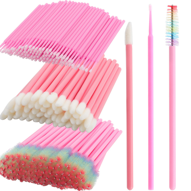 Wholesale rainbow mascara brush lip brush nano cotton swab cleaning stick one-stop eyelash tools professional eyelash suit Wholesale rainbow mascara brush lip brush nano cotton swab cleaning stick one-stop eyelash tools professional eyelash suit