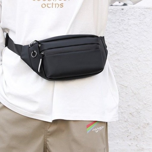 时尚防水pu胸包休闲户外运动男士腰包批发单肩包斜挎包韩版潮男包