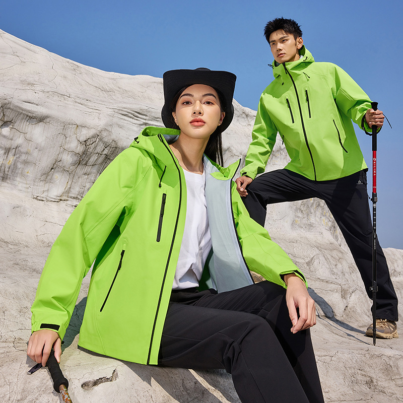GBT32614 Hard Shell Jacket Women's Anti-Rainstorm Outdoor Ski Suit Breathable Mountain Climbing Rubber Jacket Men's Jacket
