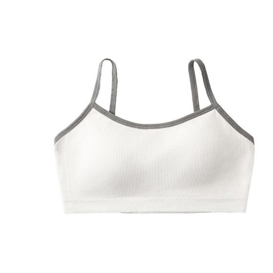 Girls' Underwear Junior High School Students' Strapless Girls' Developmental Underwear Students Removable Chest Pad Beautiful Back Bra Thin