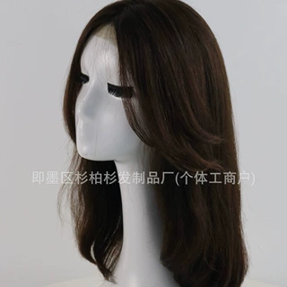 青岛工厂少女辫子手织HD犹太头套单递针发块假发手工编织真人发丝