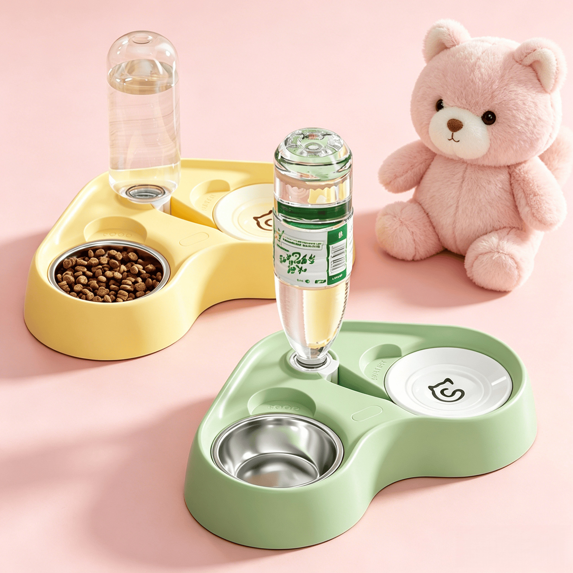 Large-Capacity Automatic Pet Feeder, Stainless Steel Bowl, Anti-Wet Mouth Cat Bowl, Dog Bowl, Pet Supplies Manufacturer Wholesale