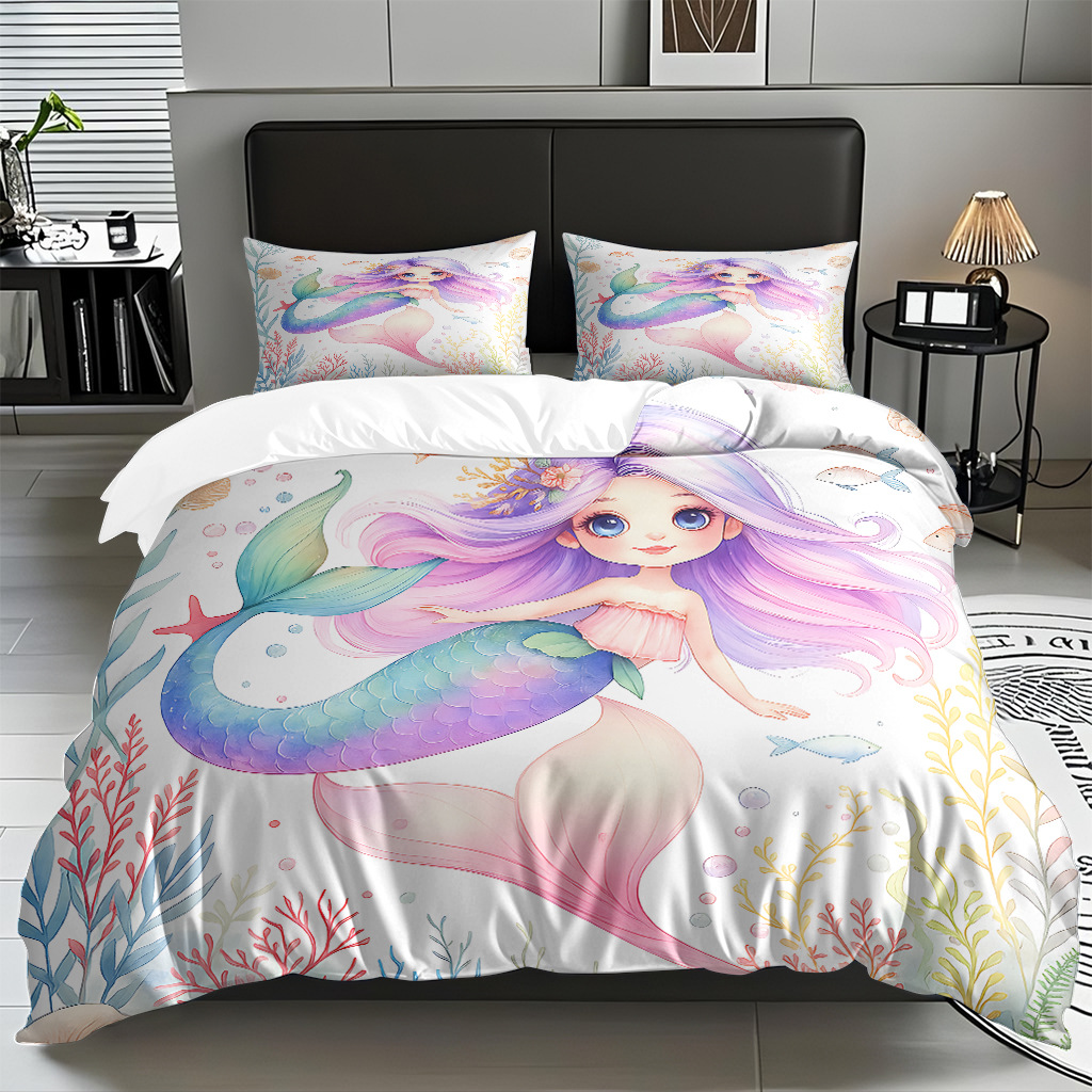 Textil doméstico transfronterizo para hacer sirena pequeña impresión digital kit fuente fábrica TEMU / JIT