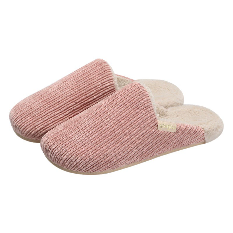 Вельветовые хлопковые тапочки Yuangang, домашние теплые домашние Нескользящие домашние плюшевые тапочки для пар, оптовая продажа на зиму