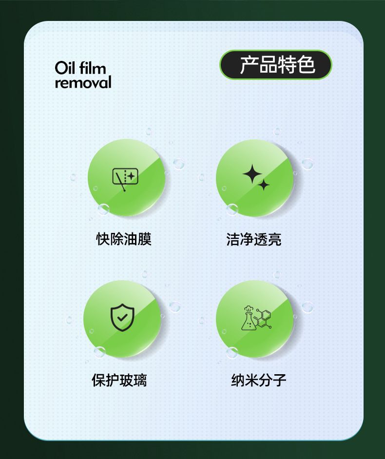 【New Upgrade】Oil Film Cleaner for Front Windshield, Powerful Formula for Removing Oil Film from Glass