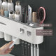 Storage Rack Double Squeeze Toothbrush Non-Drilling Gargle Brush Cup Set Toilet Storage Toothbrush Holder with Toothpaste Squeezer