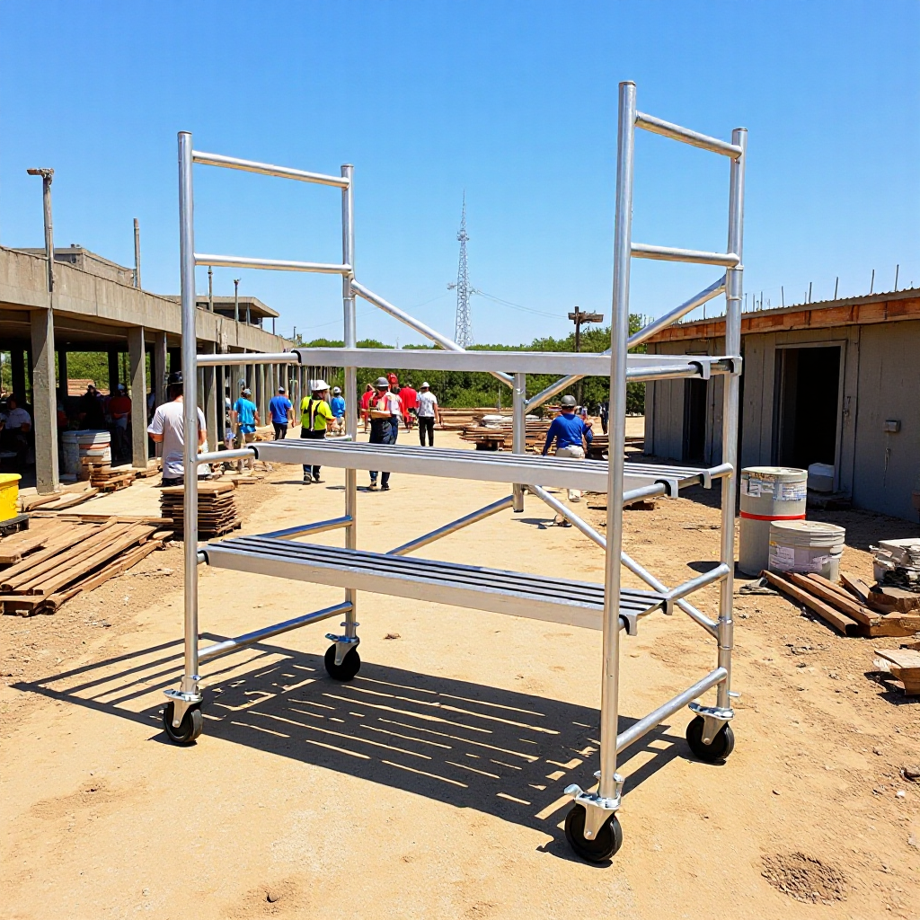 铝合金1.8米高便携折叠脚手架活动门架登高平台装修工程家用马凳