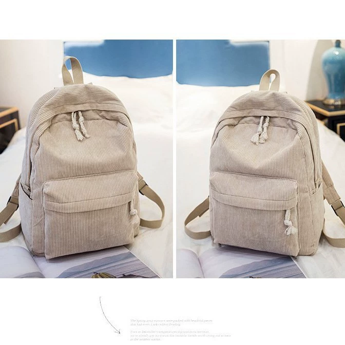 Рюкзак корейский Harajuku колледж-стиль, вайловая велюровая, легкая 22 × 15,7 × 11 см