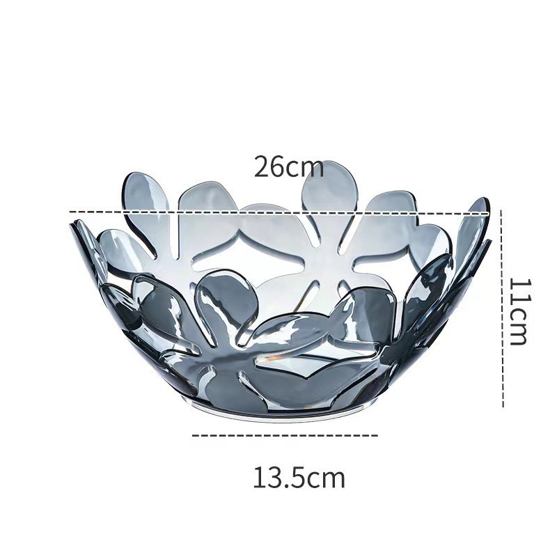 Creativo y transparente bandeja de frutas de salón mesa de té casera bandeja de frutas de bocadillos dulces frutas secas simple y ligera bandeja de frutas de lujo