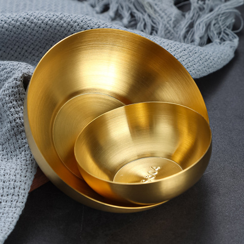 304 Korean stainless steel rice bowl, sauce bowl, kimchi bowl, condiment bowl, snack bowl, cold dish bowl, creative golden barbecue