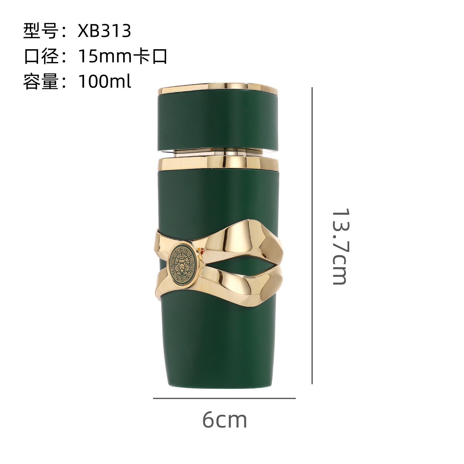 90ml = XB313 oro spray X006 verde; transparente; vidrio