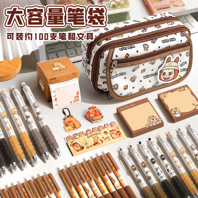 Nuevo bolso de lápiz de alto valor visual de gran capacidad caja de papelería para estudiantes de secundaria secundaria niños súper fuego caja de lápiz conjunto 2026 edición