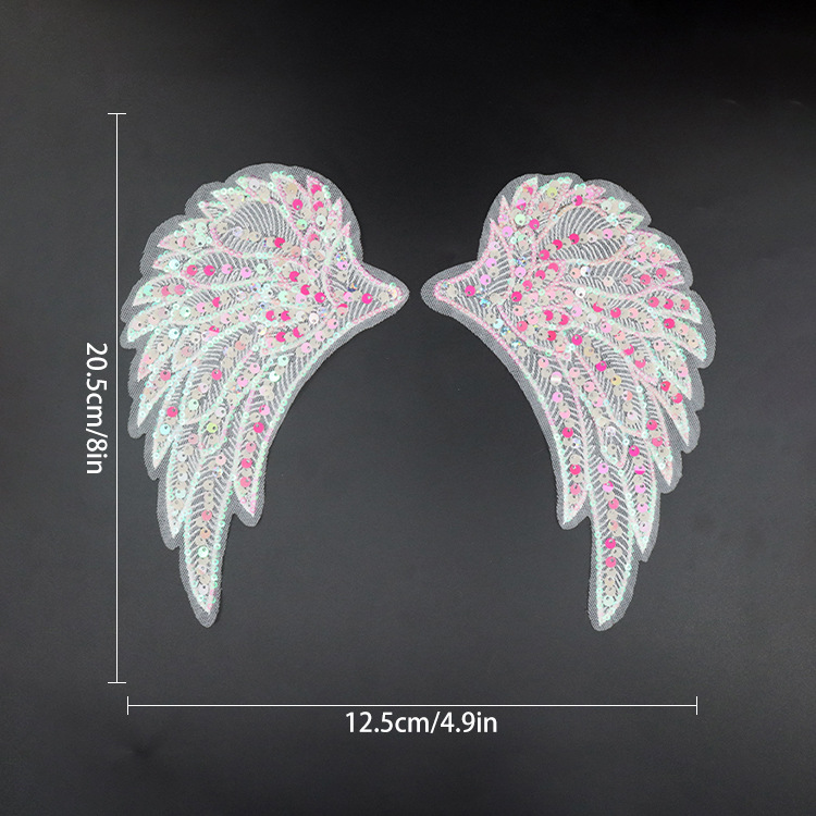 9 개의 날개 핑크 및 흰색 999977