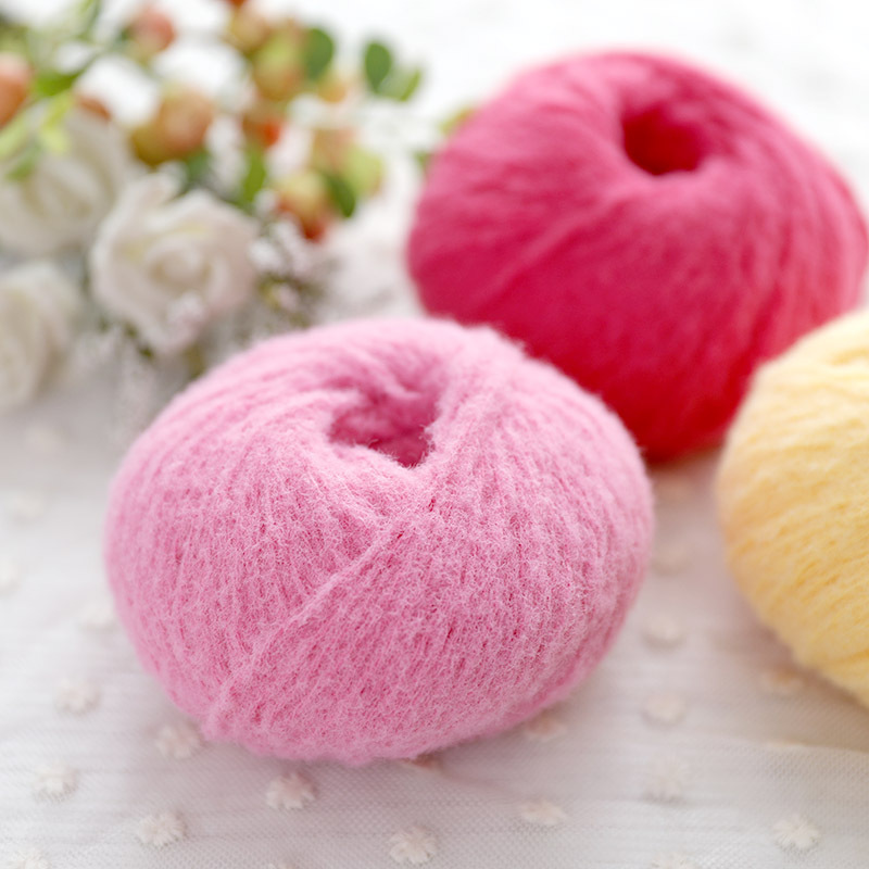 Xuefei'Er Cotton Candy Imitation Wool Yarn Handmade Knitting Bag Doll Crochet Material Kit Mohair Yarn Ball