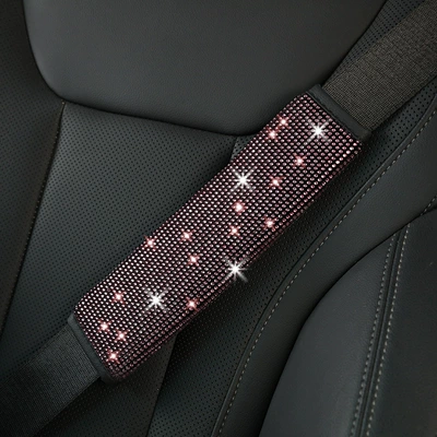 Belt Protector, Seat belt shoulder pad - pink-diamond-1-pack