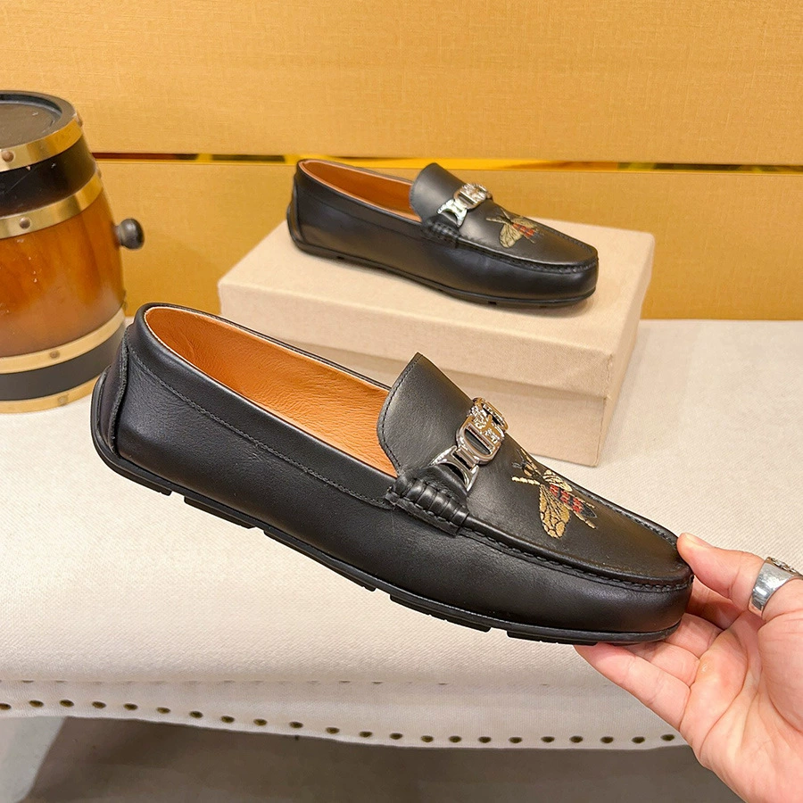 Yaxuan европейские лоферы из натуральной кожи, мужские повседневные слипоны, деловые модные брендовые туфли с вышивкой C, ленивые туфли