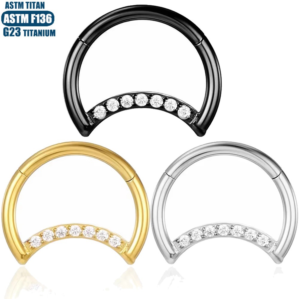 Pointed labret stud close-up product detail