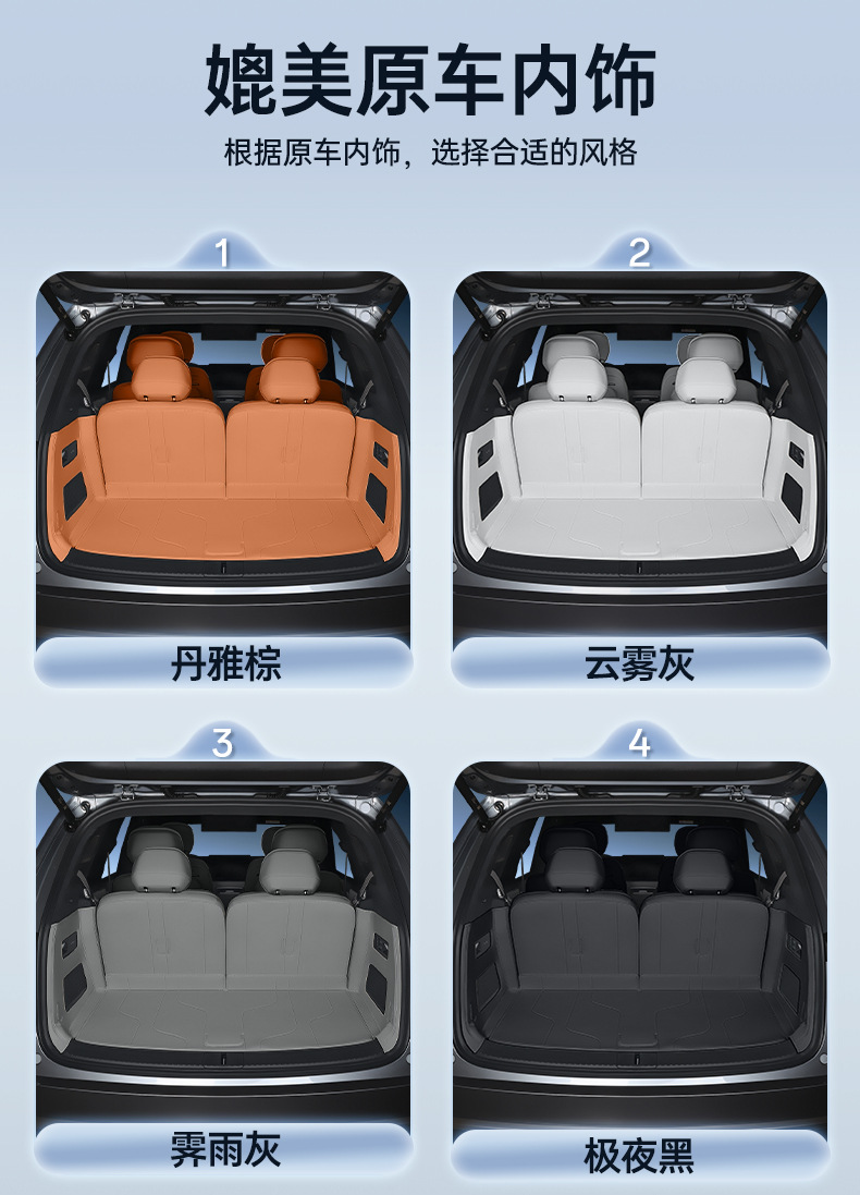 Leapmotor D19 trunk mat, full coverage, specialized for Leapmotor D19, modified decorative accessories, car trunk mat