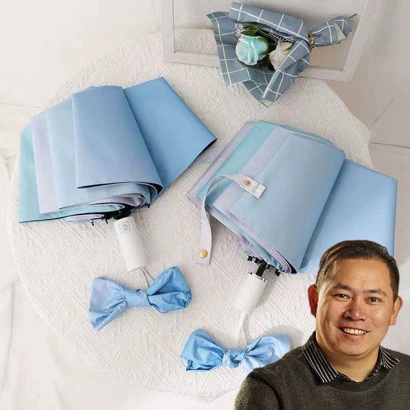 Automatic durable umbrella for students, gradient, sun protection