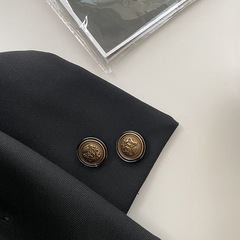 藝森ESSTUDIO 英式復古休閒風金屬紐扣古金色西裝外套大衣裝飾扣